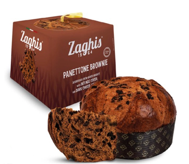BROWNIE Panettone - Étcsokidarabokkal és kakaóval