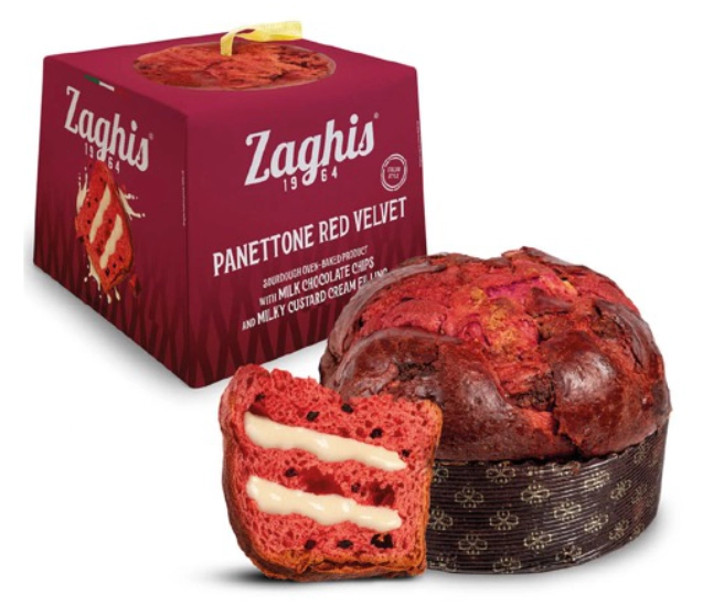 RED VELVET Panettone - Csokoládédarabokkal és tejszínes krémmel